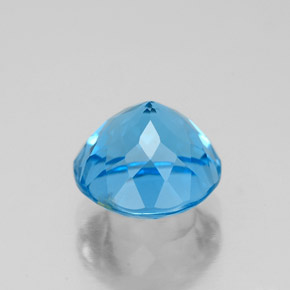 Topazio naturale blu da 2,78 ct, taglio rotondo, VS-SI