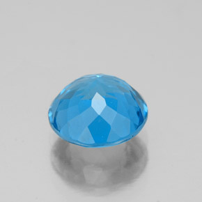 Topazio naturale blu da 2,54 ct, taglio rotondo, VVS