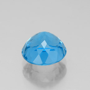 Topazio naturale blu da 2,64 ct, taglio rotondo, VVS