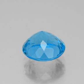 Topazio naturale blu da 2,53 ct, taglio rotondo, VS