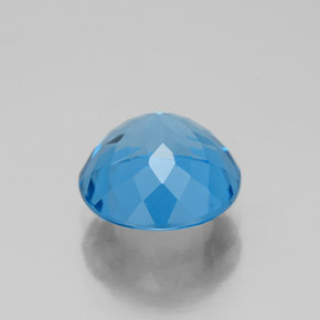 Topazio naturale blu da 2,67 ct, taglio rotondo, VS