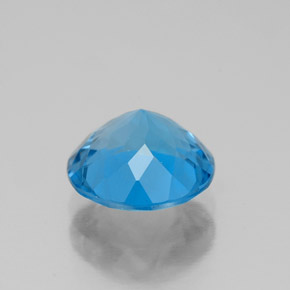 Topazio naturale blu da 2,26 ct, taglio rotondo, VS