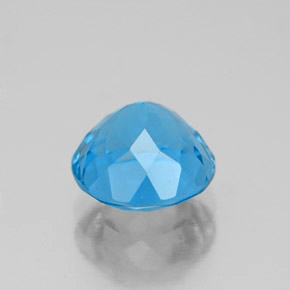 Topazio naturale blu da 2,51 ct, taglio rotondo, VVS-VS