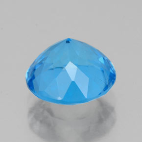 Topazio naturale blu da 2,32 ct, taglio rotondo, VS