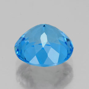 Topazio naturale blu da 2,62 ct, taglio rotondo, VS