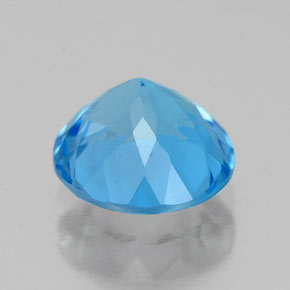 Topazio naturale blu da 2,23 ct, taglio rotondo, VS