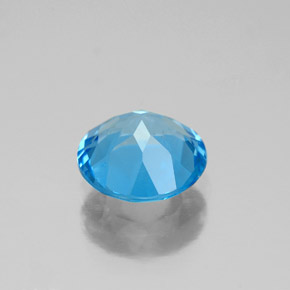 Topazio naturale blu da 2,08 ct, taglio rotondo, VS-SI
