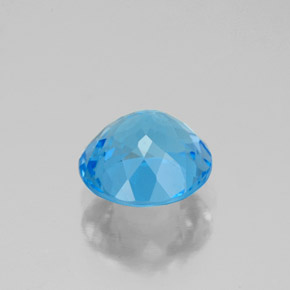Topazio naturale blu da 2,39 ct, taglio rotondo, VS