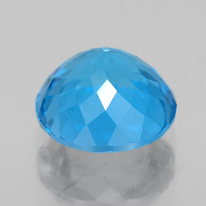 Topazio naturale blu da 2,55 ct, taglio rotondo, VS