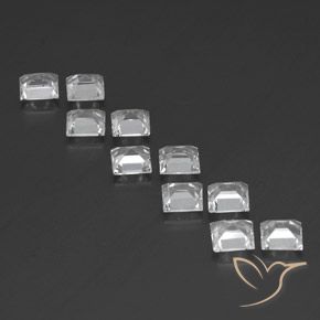 Gemme di Topazio Bianco naturale da 7.49 ct, Quadrato, VVS