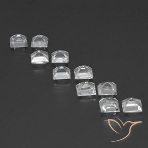 Gemme di Topazio Bianco naturale da 7.97 ct, Quadrato, VVS-VS