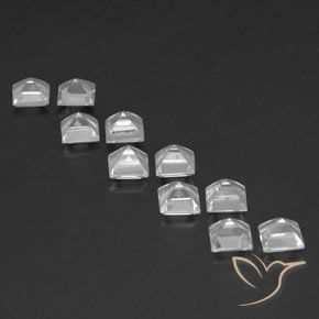 Gemme di Topazio Bianco naturale da 8.32 ct, Quadrato, VVS