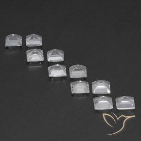 Gemme di Topazio Bianco naturale da 7.68 ct, Quadrato, VVS