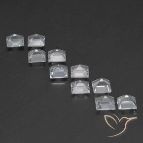 Gemme di Topazio Bianco naturale da 8.26 ct, Quadrato, VVS