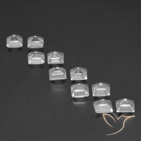 Gemme di Topazio Bianco naturale da 7.98 ct, Quadrato, VVS-VS