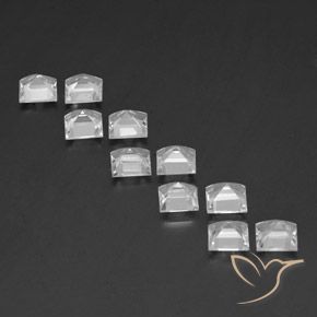 Gemme di Topazio Bianco naturale da 7.63 ct, Quadrato, VVS-VS