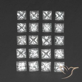 Gemme di Topazio Bianco naturale da 4.97 ct, Quadrato, VS-SI