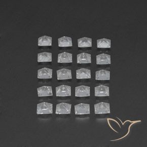 Gemme di Topazio Bianco naturale da 4.97 ct, Quadrato, VS-SI