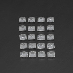 Topazio naturale bianco da 5,02 ct, quadrato, VS-SI