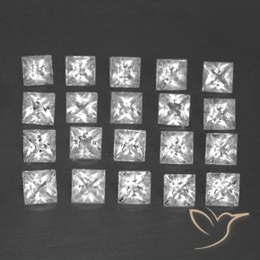 Gemme di Topazio Bianco naturale da 5.20 ct, Quadrato, VS