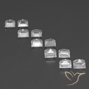 Gemme di Topazio Bianco naturale da 8.49 ct, Quadrato, VVS-VS