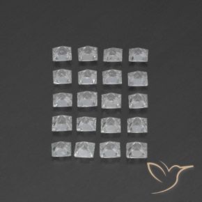 Gemme di Topazio Bianco naturale da 4.81 ct, Quadrato, VS-SI