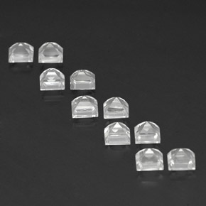 Topazio naturale bianco da 5,06 ct, quadrato, VS