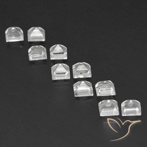 Gemme di Topazio Bianco trasparente naturale da 5.19 ct, Quadrato, VS