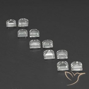 Gemme di Topazio Bianco trasparente naturale da 4.22 ct, Quadrato, VVS-VS
