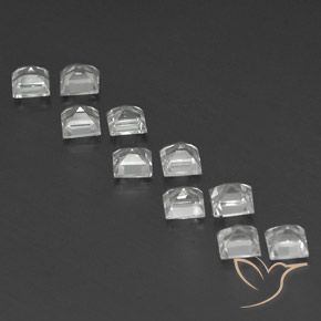 Gemme di Topazio Bianco trasparente naturale da 4.57 ct, Quadrato, VVS-VS