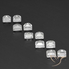 Gemme di Topazio Bianco trasparente naturale da 5.27 ct, Quadrato, VVS-VS