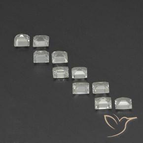 Gemme di Topazio Bianco caldo naturale da 3.62 ct, Quadrato, VVS-VS