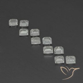 Gemme di Topazio Bianco caldo naturale da 3.86 ct, Quadrato, VVS-VS