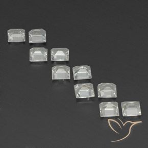 Gemme di Topazio Bianco caldo naturale da 3.96 ct, Quadrato, VS