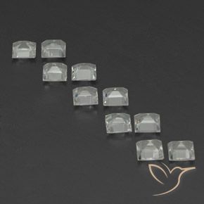 Gemme di Topazio Bianco caldo naturale da 3.86 ct, Quadrato, VVS-VS