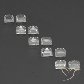 Gemme di Topazio Bianco trasparente naturale da 5.06 ct, Quadrato, VS