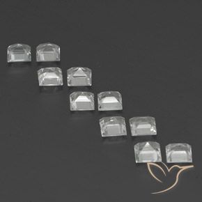 Gemme di Topazio Bianco caldo naturale da 3.97 ct, Quadrato, VS