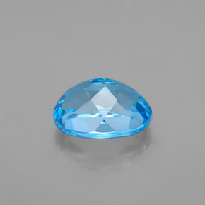 Topazio naturale blu da 2,71 ct, taglio ovale, VVS-VS