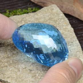 Topazio naturale blu da 137,65 ct, a forma di cuore, VVS