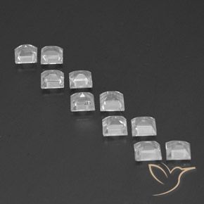 Gemme di Topazio Bianco naturale da 4.20 ct, Quadrato, VVS-VS
