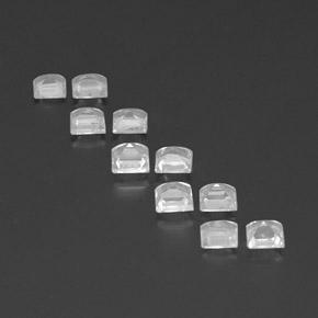 Topazio naturale bianco da 3,12 ct, quadrato, VVS-VS