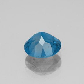 Topazio naturale blu da 2,03 ct, taglio rotondo, VS
