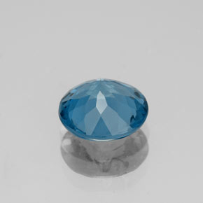 Topazio naturale blu da 2,06 ct, taglio rotondo, VVS