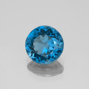 Topazio naturale blu da 2,24 ct, taglio rotondo, VVS-VS
