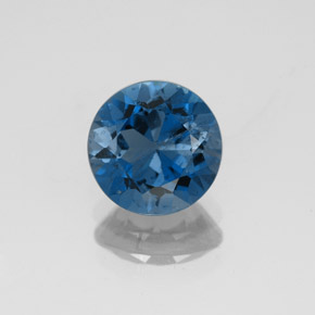 Topazio naturale blu da 2,20 ct, taglio rotondo, SI