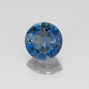 Topazio naturale blu da 2,20 ct, taglio rotondo, SI