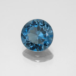 Topazio naturale blu da 2,13 ct, taglio rotondo, VS