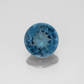 Topazio naturale blu da 1,88 ct, taglio rotondo, VS-SI