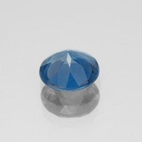Topazio naturale blu da 1,85 ct, taglio rotondo, VVS-VS