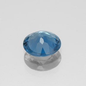 Topazio naturale blu da 1,80 ct, taglio rotondo, VS